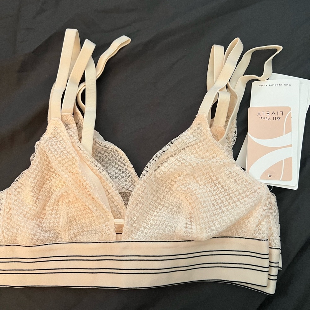 Cream Lace Bralette